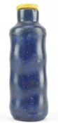 QING DYNASTY BLUE GLASS SNUFF BOTTLE 清 琉璃节节高鼻烟壶