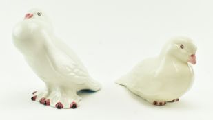 PAIR OF VINTAGE CASA PUPO CERAMIC DOVE ORNAMENTS