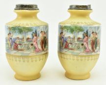 PAIR OF EARLY 20TH CENTURY NEOCLASSICAL PORCELAIN VASES