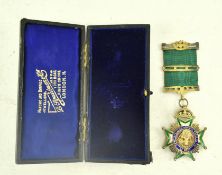 1911 MASONIC MEDAL & RIBBON PRESENTED CASED