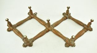 19TH CENTURY FRENCH FOLDING BAMBOO COAT RACK