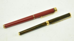VINTAGE DUPONT BALLPOINT PEN & A SHEAFFER FOUNTAIN PEN