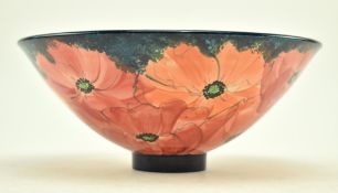 VALERIE SHELTON HAND PAINTED POPPY CENTERPIECE BOWL