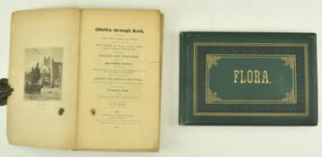 1880S BOOK OF PRESSED FLOWERS & 1819 WALKS THROUGH BATH