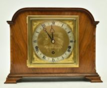 MID CENTURY WALNUT CASED ELLIOTT MANTLE CLOCK