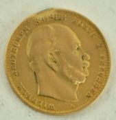 1872 GERMAN TEN MARK GOLD COIN