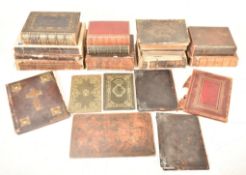 COLLECTION OF 18TH & 19TH CENTURY BIBLES IN LEATHER BINDINGS
