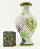 TWO EARLY 20TH CENTURY CHINESE CLOISONNE PIECES
