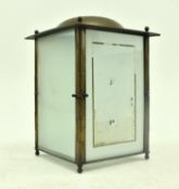 EARLY 20TH CENTURY DUTCH STYLE BRASS & ACID ETCHED LANTERN