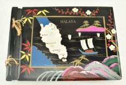MALAYSIAN VINTAGE LACQUERED & HAND PAINTED SOUVENIR PHOTO ALBUM