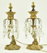 PAIR OF EARLY 20TH CENTURY FRENCH TABLE LAMPS WITH DROPPERS