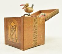 JAPANESE 20TH CENTURY MARQUETRY CIGARETTE DISPENSER BOX
