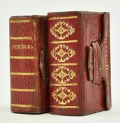 TWO EARLY 19TH CENTURY GEORGE IV LEATHER NEEDLE CASES