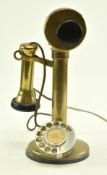 EARLY 20TH CENTURY BRASS & BAKELITE CANDLESTICK TELEPHONE