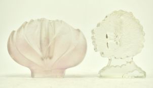 WALTHER GLAS - TWO ART DECO STYLE GLASS SOLIFLORE BUD VASES