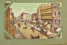 EARLY 20TH CENTURY POSTCARD ALBUM OF ENGLISH SCENES
