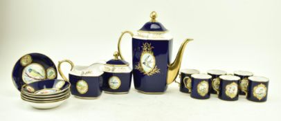 CAVERSWALL KINGFISHER HAND PAINTED PART TEA SERVICE