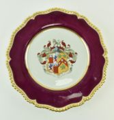 MID 19TH CENTURY FLIGHT BARR & BARR PORCELAIN CABINET PLATE