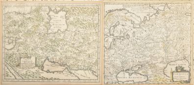 TWO BELIEVED 17TH CENTURY COPPER PLATE COUNTRY MAPS