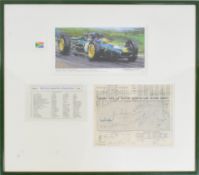 FORMULA 1 - NICHOLAS WATTS - ORIGINAL PAINTING PLUS AUTOGRAPHS