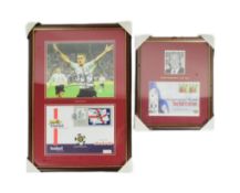 FOOTBALL - KENNETH WOLSTENHOLME & MICHAEL OWEN AUTOGRAPHS