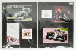 FORMULA ONE - LEWIS HAMILTON & JENSEN BUTTON AUTOGRAPHS
