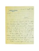 MUSIC HISTORY - PIETRO MASCAGNI - HANDWRITTEN LETTER 1926