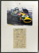 FORMULA 1 - NICHOLAS WATTS - ORIGINAL PAINTING WITH AUTOGRAPHS