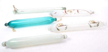 COLLECTION 19TH CENTURY VICTORIAN NAILSEA GLASS ROLLING PINS