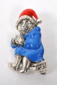 20TH CENTURY STERLING SILVER PADDINGTON BEAR BROOCH