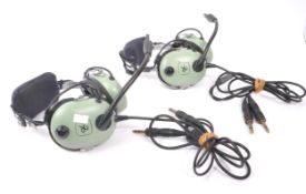 AVIATION INTEREST - TWO DAVID CLARK AVIATION HEADSETS