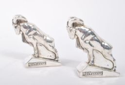 PAIR OF ART DECO STYLE MOUNTAIN GOAT CONDIMENTS