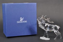 SWAROVSKI - CRYSTAL GLASS STAG FIGURE WITH BOX