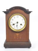 EARLY 20TH CENTURY EDWARDIAN MARQUETRY MANTEL CLOCK