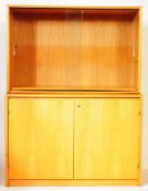 CONTEMPORARY CHERRY WOOD MINIMALIST SIDEBOARD CREDENZA