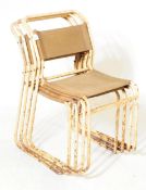 BRITISH MODERN DESIGN - MID CENTURY INDUSTRIAL STACKING CHAIRS