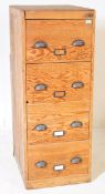 1920S 20TH CENTURY OAK PEDESTAL FILING CABINET