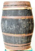 BELIEVED 19TH CENTURY FULL SIZE OAK COOPERED BARREL
