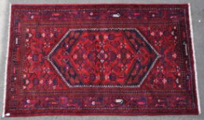 MID CENTURY PERSIAN MALAYER HAND KNOTTED RUG