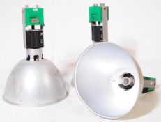 THORN - THREE LARGE INDUSTRIAL ALUMINIUM PENDANT LIGHT SHADES