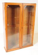 LATE VICTORIAN OAK GLAZED BOOKCASE LIBRARY DISPLAY CABINET