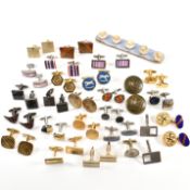 COLLECTION OF COSTUME CUFFLINKS & BUTTON STUDS