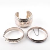 THREE SILVER BANGLES