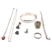 COLLECTION OF SILVER JEWELLERY