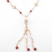 NEIGER BROTHERS ART DECO EGYPTIAN REVIVAL BEADED NECKLACE