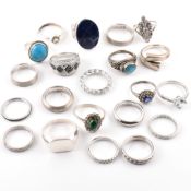COLLECTION OF SILVER RINGS