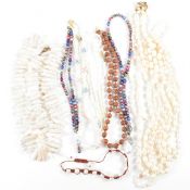 COLLECTION OF CULTURED PEARL & BEADED JEWELLERY