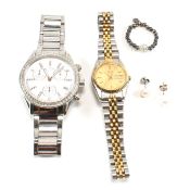 ROTARY & SEIKO WRISTWATCHES & ASSORTED COSTUME JEWELLERY