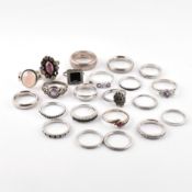 COLLECTION OF SILVER RINGS