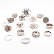 COLLECTION OF SILVER RINGS